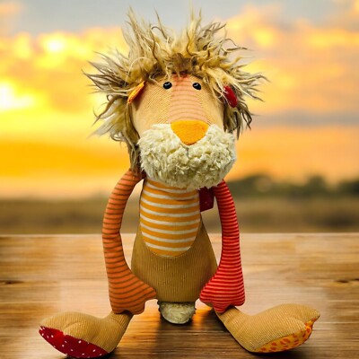 Sigikid Patchwork Sweety Lion Plush  15'' Colorful Soft Toy Animal Germany