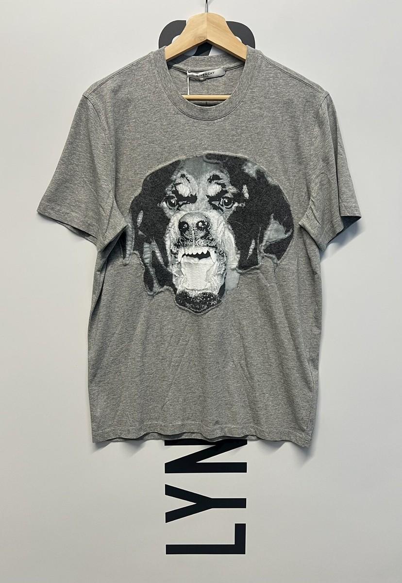 Givenchy Grey Rottweiler Cuban Fit T-Shirt - Size Medium - RRP