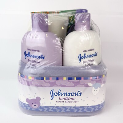 Johnson's Bedtime Sweet Sleep Set Lotion Bath Shampoo Fleece 15oz Discontinued