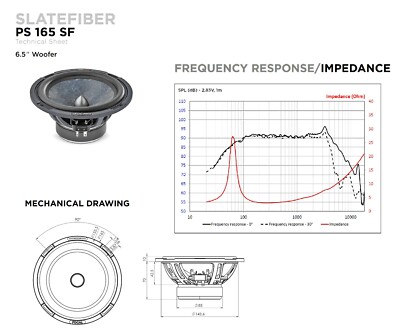 FOCAL PS 165 SF Slatefiber cone 6.5'' 2-way component speaker kit