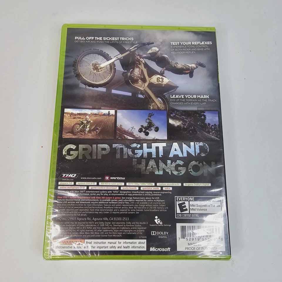 MX vs ATV Reflex (Microsoft Xbox 360, 2009) NEW/FACTORY SEALED! - Image 3 of 4