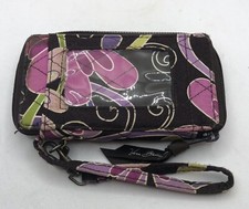 Vera Bradley Purple Punch Wristlet Brown, Purple  Pink  Pre-Owned