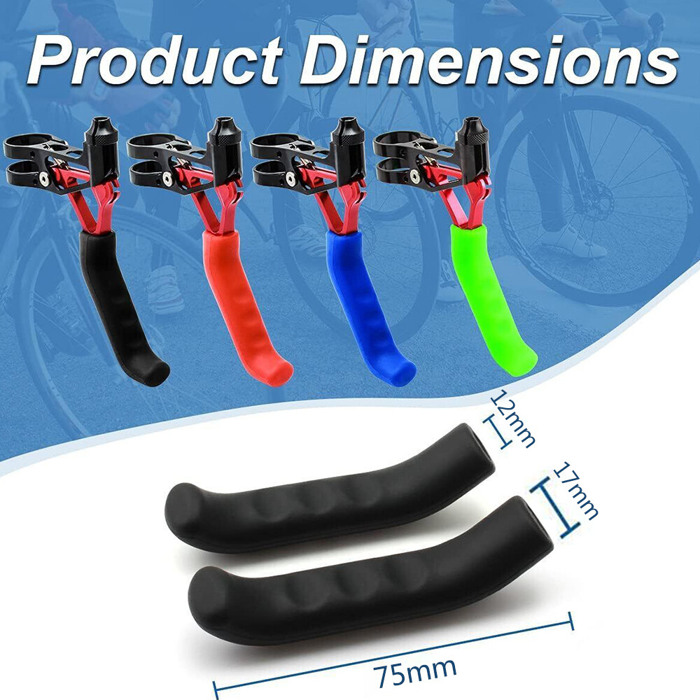 Paire De Manchons En Silicone Pour Leviers De Frein De Vélo - Anti-dérapant, Confortable - Pour VTT, Route - 7,5 Cm