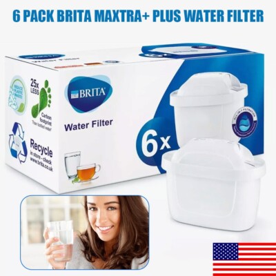 New 6 Pack BRITA Maxtra+ Plus Water Filter Jug Replacement Cartridges Refills US