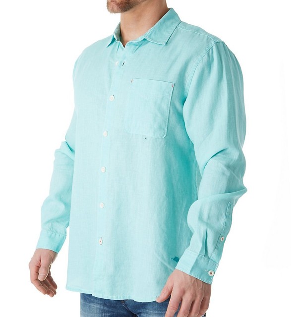 Tall Sea Glass Breezer 100 Linen Shirt 