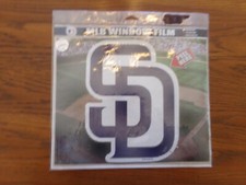 SAN DIEGO  PADRES See Through Window Shade Film Decal MLB 11” x 10” NWTIP $15