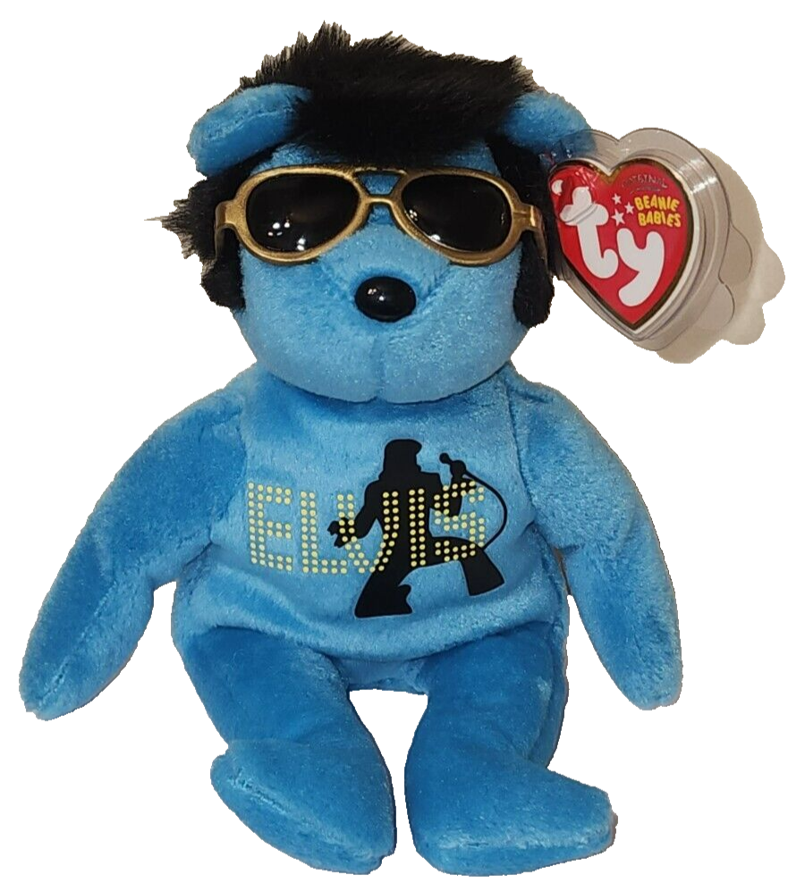 Toy Elvis Beanie Bear Elvis Blue Bear Ty Beanie Babies New With - Main Image