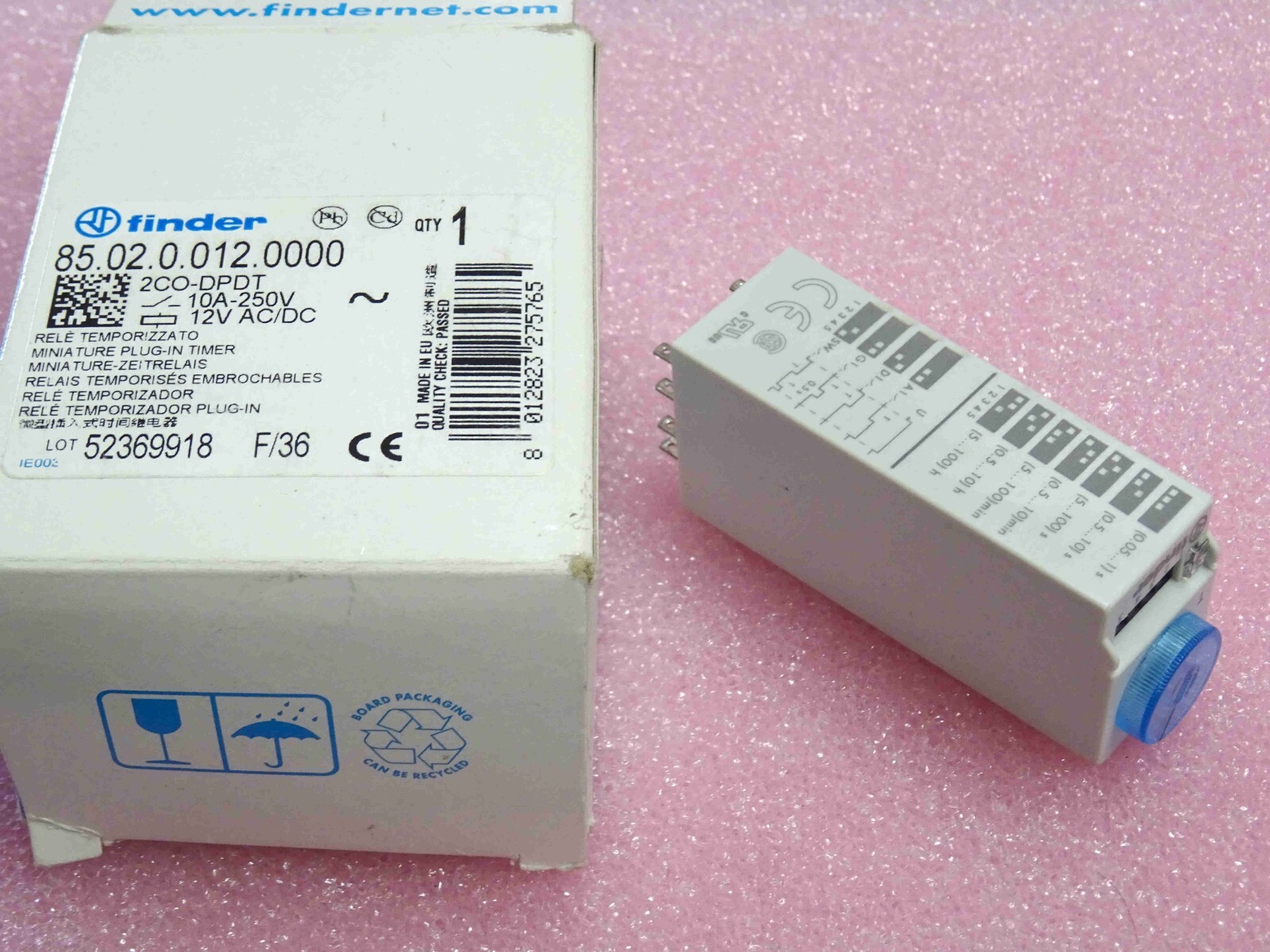 Relais temporisé Finder 85.02 pour stabiliser les micro-coupures de tension 12V