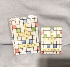 Scrabble spiral Bound Journal And Notecards New Live Love Laugh New