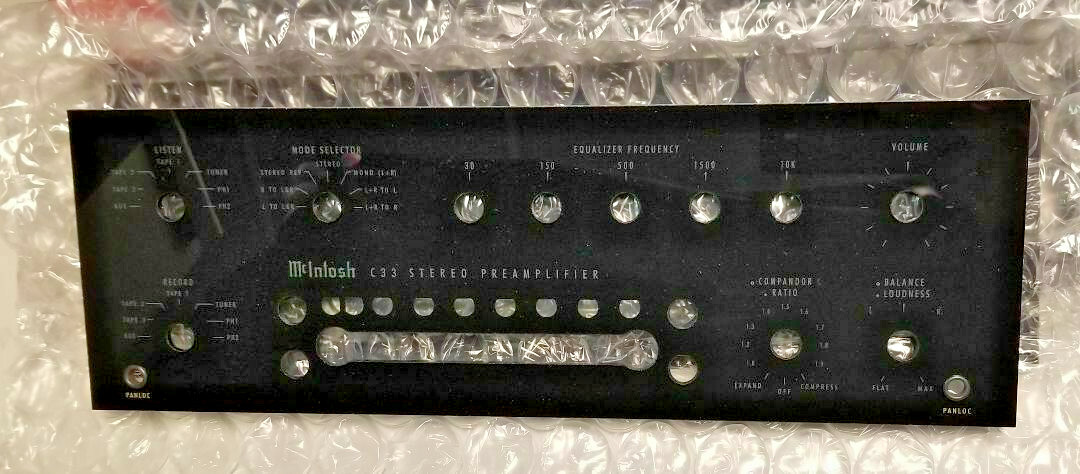 McIntosh C33 glass faceplate for stereo preamplifier minor flaws