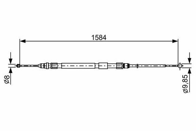 Cable, parking brake BOSCH 1987482491 34406792269 | eBay
