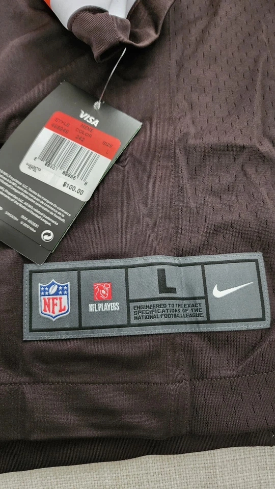 Novas camisas marrons Joe Thomas #73 - Imagem 4 de 4