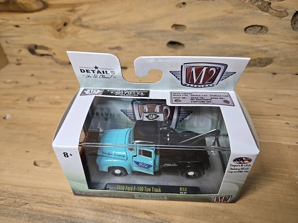 1956 Ford F-100 Tow Truck R52 18-61 M2 Machines Auto-Trucks Premier Edition K697 - Image 2 of 4