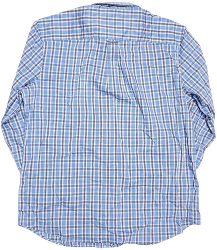 Saddlebred Mens Button Up Long Sleeve Collard Shirt Blue Size XL - Picture 8 of 12