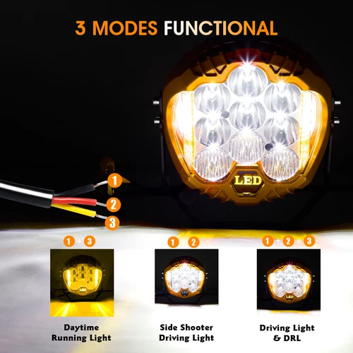5 inch 7 inch LED Work Light Pods Spot Flood Combo Fog Lamp Offroad Driving Car - Picture 6 of 12