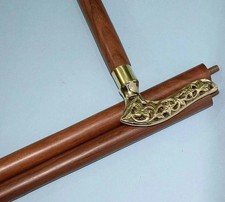 Antique Brass Walking Stick Cane Victorian Handle Vintage Collectibles Gift Item