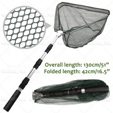 Telescopic Folding Aluminum Handle Fishing Landing Net 3 Section Extending Pole