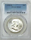 1958-D Franklin Half Dollar PCGS MS65 95% Bell Lines Blast White PQ #N336A