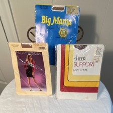 Vintage Lot of 3 Pantyhose New Old Stock NOS Original Packaging
