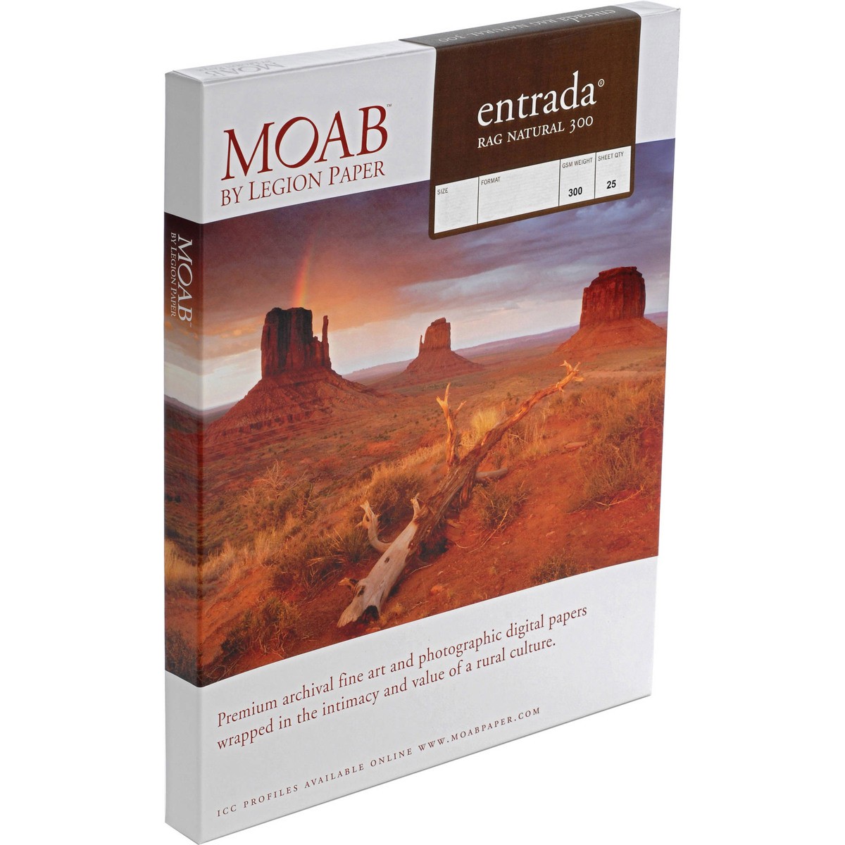 Moab Entrada Rag Fine Art 2-Side Natural Matte Inkjet Paper 225 mil 300gsm 6190₽