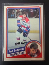 1984-85 O-PEE-CHEE HOCKEY #202 ROD LANGWAY WASHINGTON CAPITALS