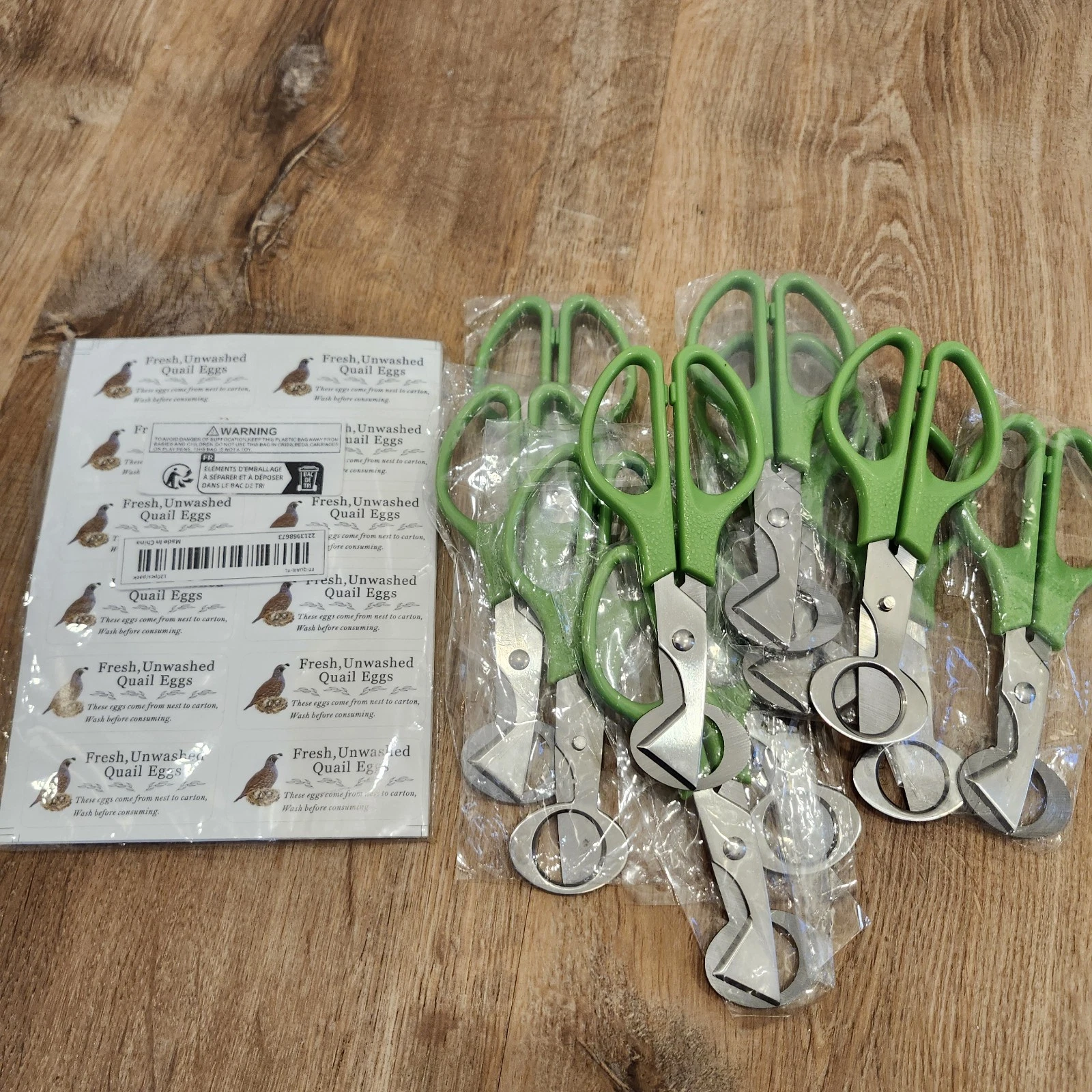Stainless Steel Quail Egg Cutter Scissors Kitchen Shears 11 Pcs + Stickers
Opens in a new window or