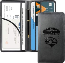 CoBak Car Registration and Insurance Holder - Vehicle Glove Box Car Organizer, A