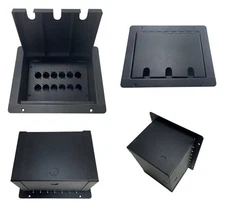 PROCRAFT FPPU-12X-BK Recessed Stage Pocket / Floor Box with 12 "D" punches
