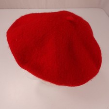 Red Wool Beret Women's Hat Classic French Style One Size