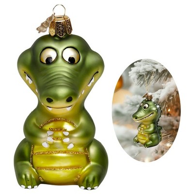 Crocodile Christmas Ornaments,Blown Glass Ornaments for Tree,Crocodile Collec...