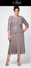 Alex Evenings Sequined Mock 2 Pc Dress/ Jacket Suit Sz 18 Beautiful-