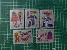 Lot de 5 décalcomanies Goldorak – La Vache Qui Rit – Année 1978 – État neuf