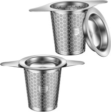 BOMANSIN BOMS 2Pack Tea Infuser Strainers, 316 Stainless Steel Loose Leaf Tea St
