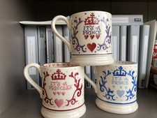 Emma Bridgewater "Royal Children" Set of Three Half-Pint Mugs BN & 1st
