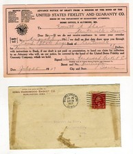 1927 Delinquent Account Notice- Iowa Hardwood Basket Co. Burlington, IA