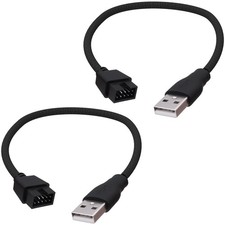 2 PCS USB 2.0 to 9Pin Motherboard Header Adapter Cable Type A Male 20cm Data