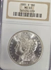 Superb 1881 S Morgan Silver Dollar NGC Certified Ms65 Super FLASHY