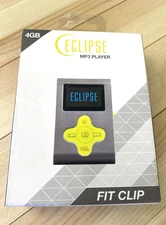 Eclipse Fit Clip 4GB MP3 Player New in Box Sealed SILVER/YELLOW color