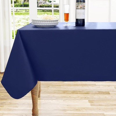 Rectangle Vinyl Tablecloth, Waterproof Spillproof Plastic Flannel Backed Table