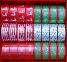 * Sale*  6 ROLLS - Christmas  Ribbon Gift Tree Decoration Gift Wrap Cheap