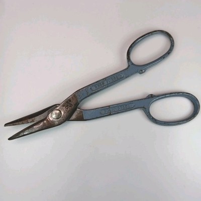 WISS USA V-10 Drop Forged Steel 10'' Shears Snips Tin Metal Cutting-Good Cond.