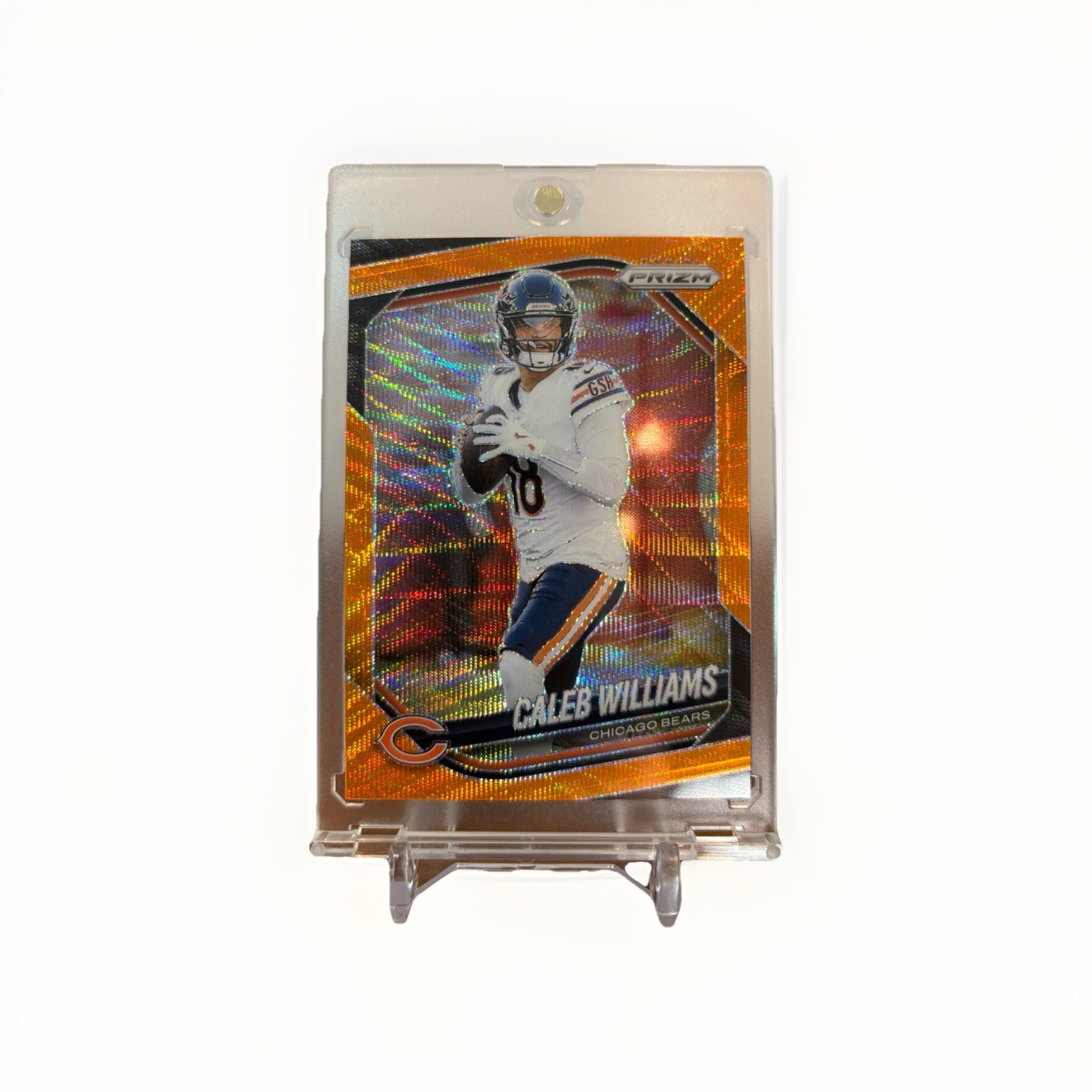 2025 Panini Prizm Caleb Williams #124 Orange Wave /65 Chicago Bears