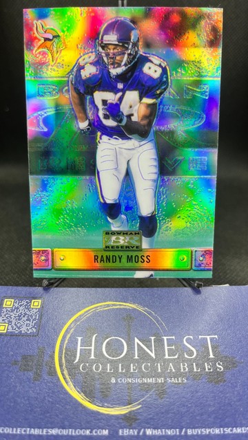 Randy Moss - 2000 Bowman Reserve Refractor Variation Football Card