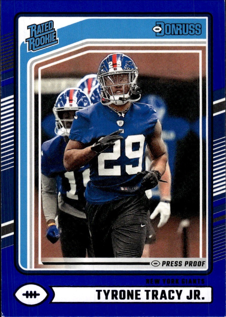 2024 Donruss - Press Proof Blue #364 Tyrone Tracy Jr. New York Giants Rookie