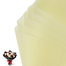 38 Blatt Baumwoll-Wrappingpapier f&uuml;r Blumenstr&auml;u&szlig;e in Hellgelb