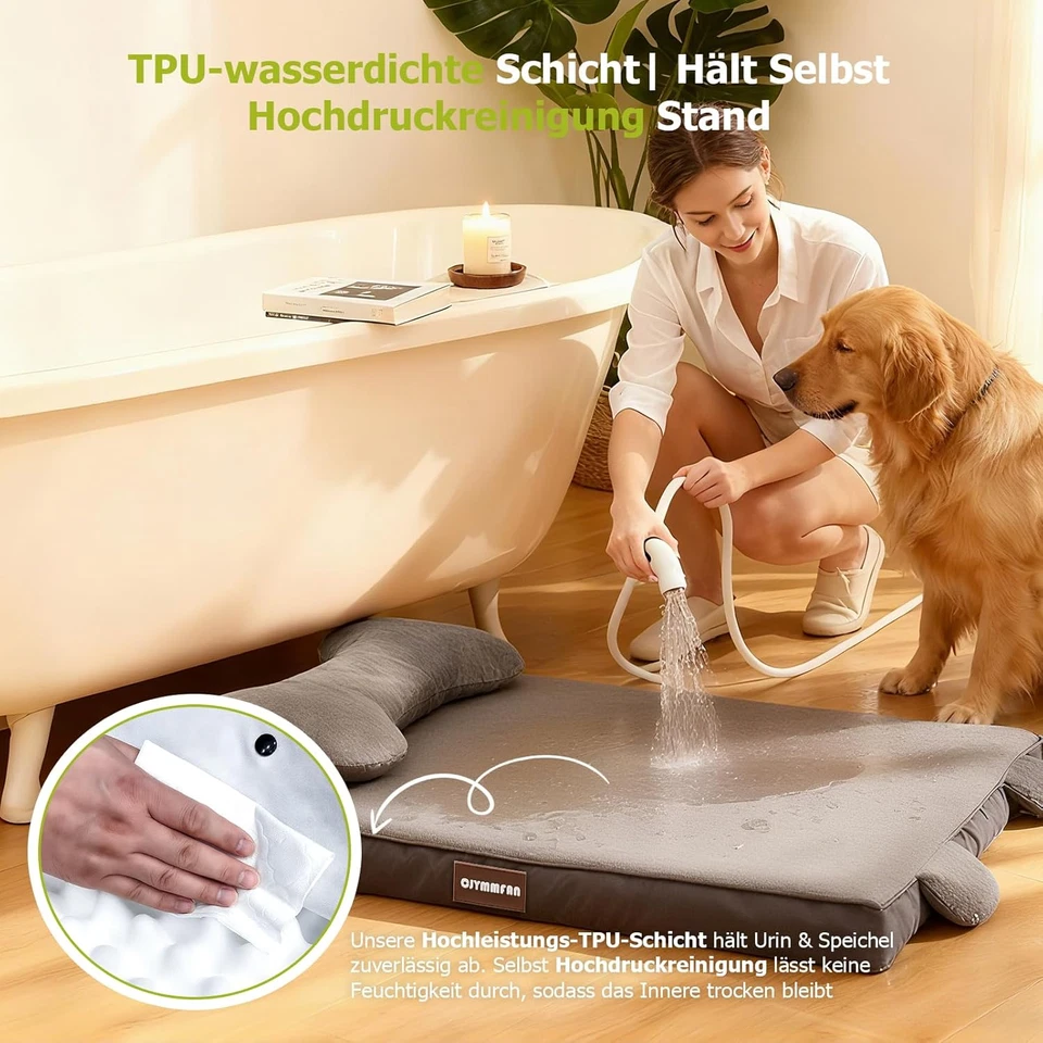 Cuccia Ortopedica per Cani Con Cuscino Rimovibile, Lettino Lavabile Memory Foam  - Immagine 4 di 4