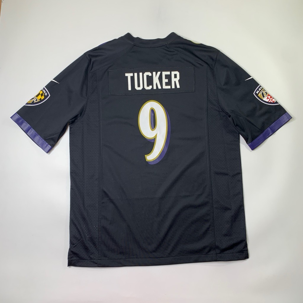 Baltimore Ravens Jersey Mens L Large Black Nike NFL OnField Justin