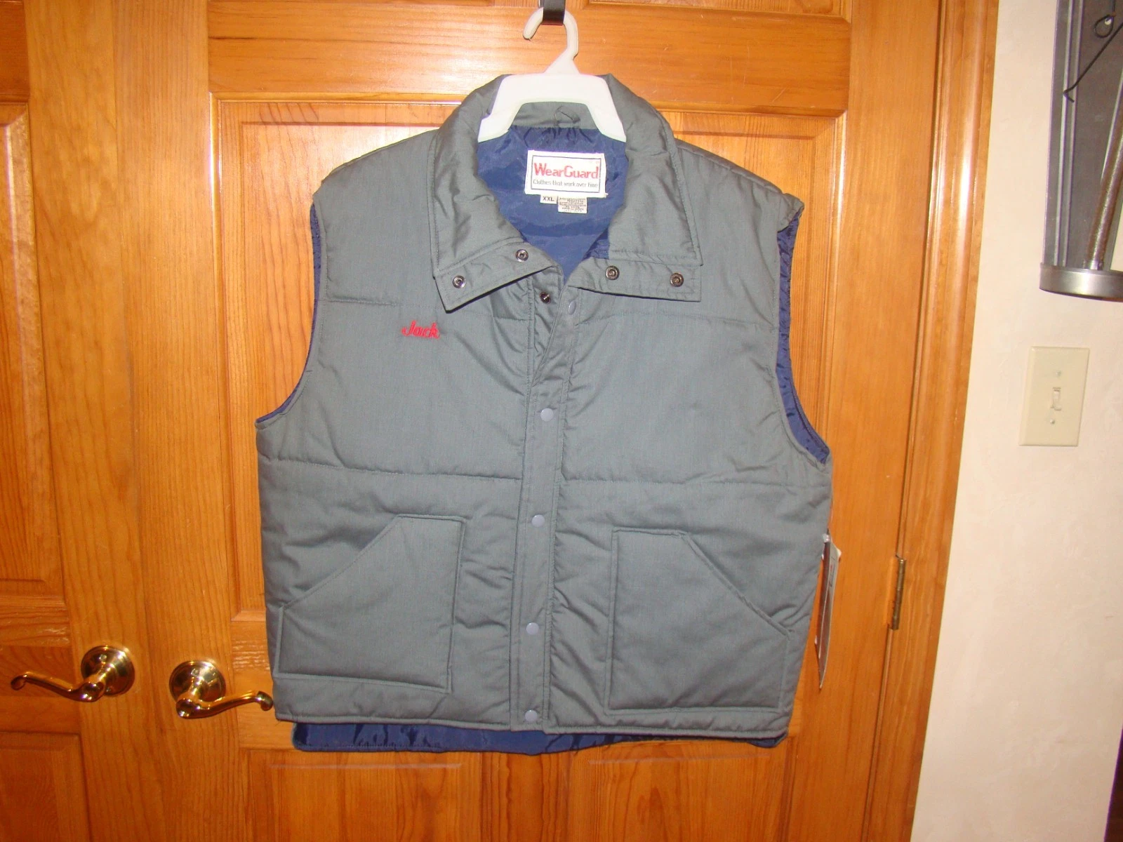 Vintage WearGuard Vest Men's XXL Gray Puffer Quilted Button Insulated NWT