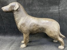 Liver Flat Coated Retriever Figurine  Collectible Statue 7&rdquo; Tall