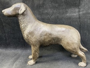Liver Flat Coated Retriever Figurine Collectible Statue 7” Tall